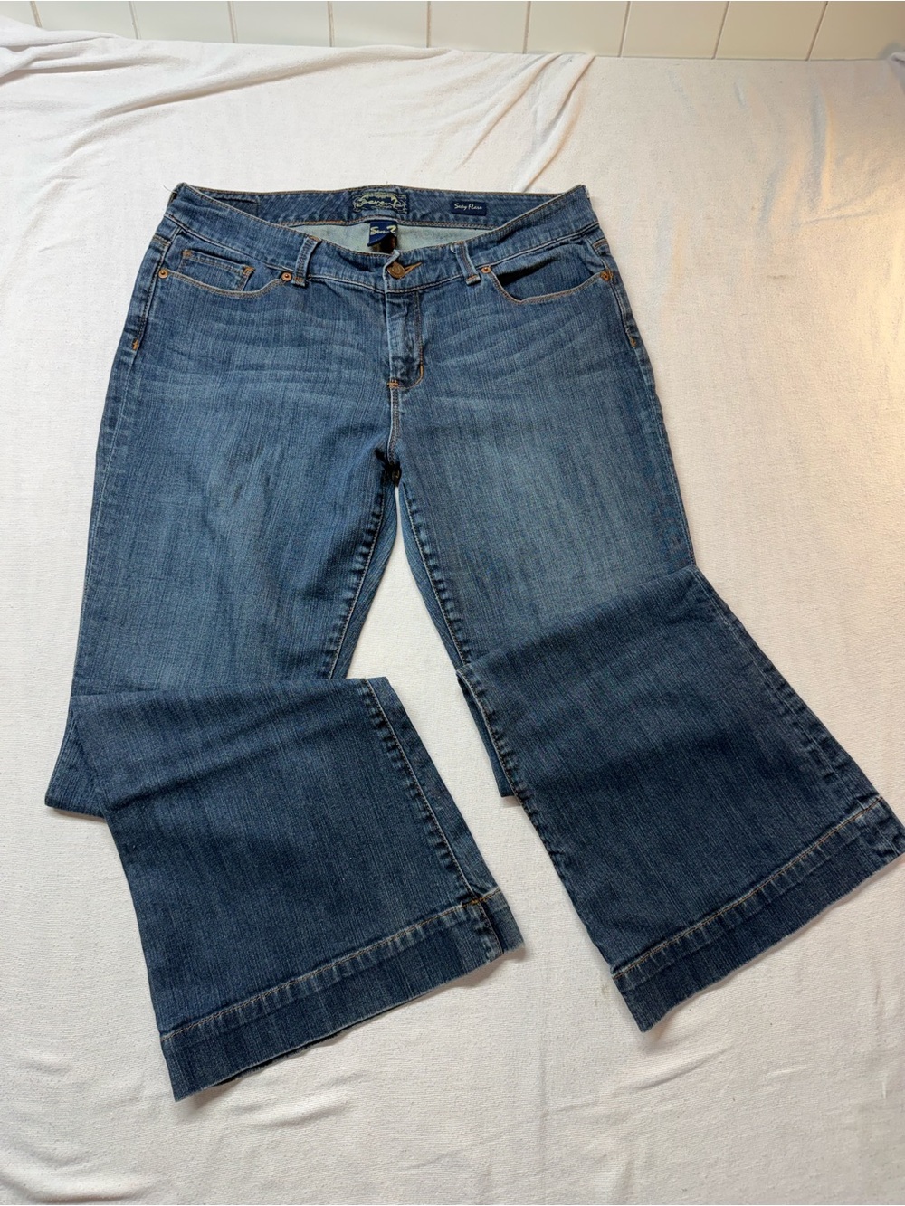 Seven7 Women's FlaredBlue Denim Jeans